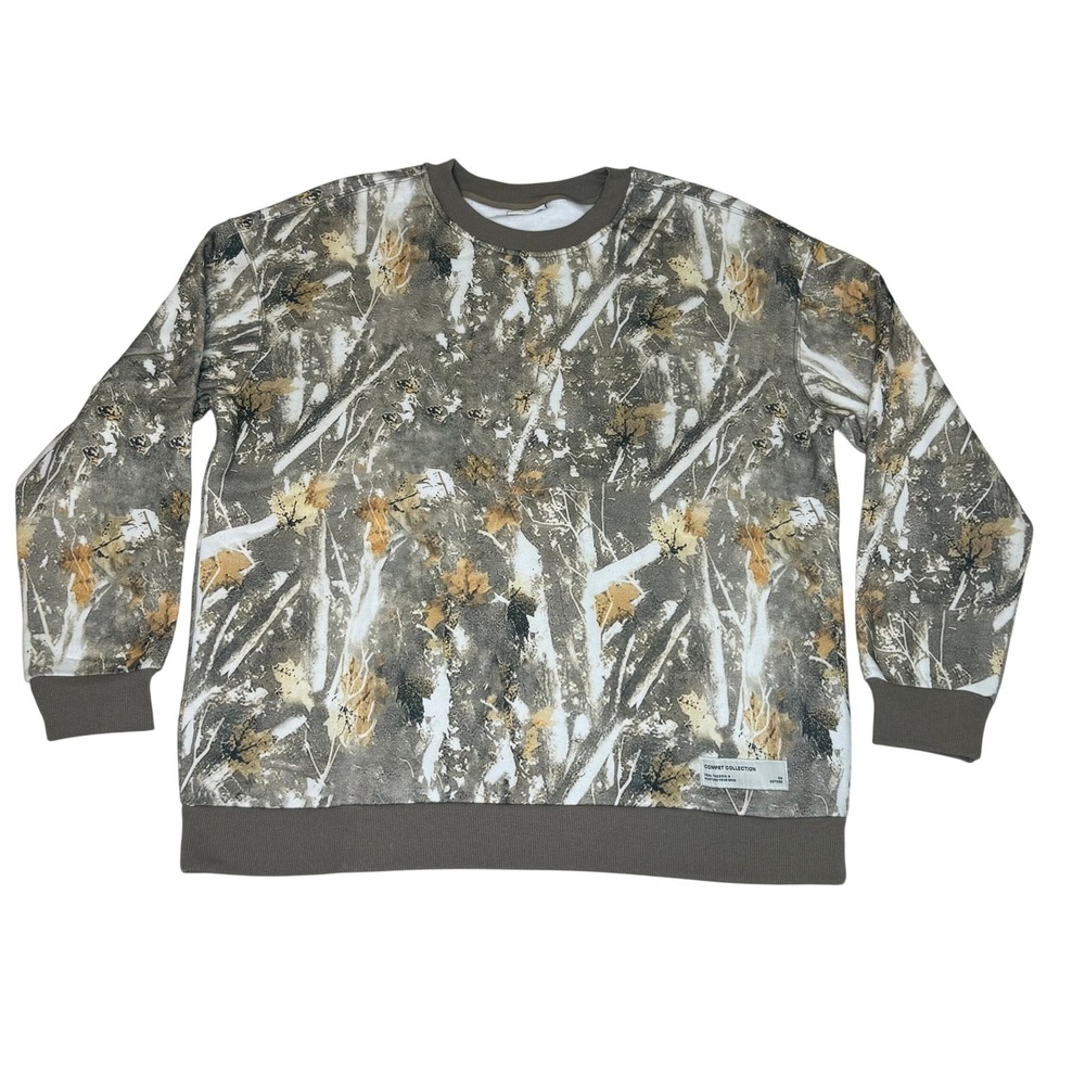 Comfrt Camo Crewneck Sweatshirt Adirondack 2XL Oversized Unisex New